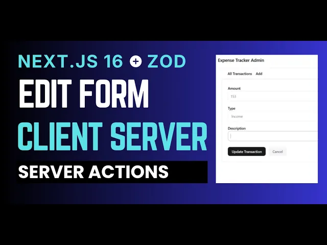 Next.js 16 Form Validation with Zod (Server-Side Example)